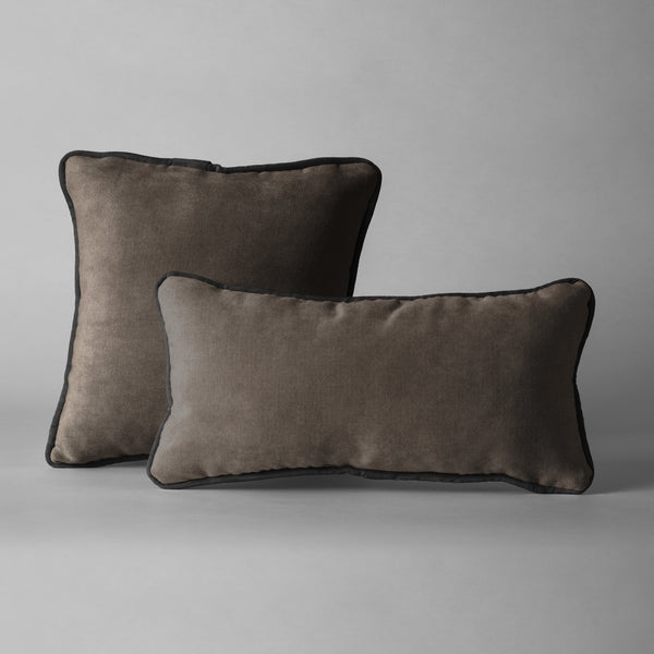 Venetian Velvet Cloud Gray Throw Pillow 17x17, with Polyfill Insert